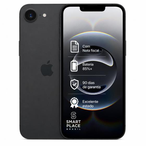 USADO Apple iPhone 16e 256GB Preto Excelente Bateria 85